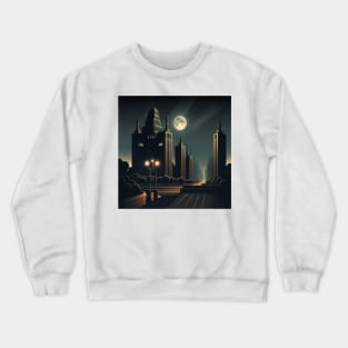 Art Deco Style Cityscape Crewneck Sweatshirt